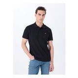 Mustang Baskılı Siyah Erkek Polo T-Shirt M5SM-TST1335