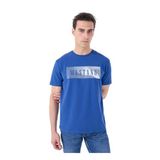 Mustang Bisiklet Yaka Baskılı İndigo T-Shirt, 2XL, 5003230495, İndigo, Erkek