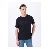 Mustang Bisiklet Yaka Baskılı Siyah Erkek T-Shirt M5SM-TST1287