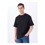 Mustang Bisiklet Yaka Baskılı Siyah Erkek T-Shirt M5SM-TST1441