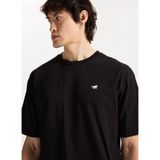 Mustang Bisiklet Yaka Baskılı Siyah Erkek T-Shirt M5WM-TST1583