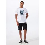 Mustang Bisiklet Yaka Baskılı T-Shirt, 2XL, 5003277342, Beyaz, Erkek