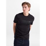 Mustang Bisiklet Yaka Baskılı T-Shirt, M, 5003230477, Siyah, Erkek