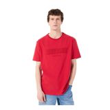 Mustang Bisiklet Yaka Baskılı T-Shirt, S, 5003230505, Kırmızı, Erkek