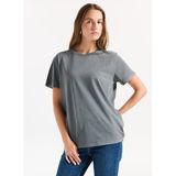 Mustang Bisiklet Yaka Baskılı T-Shirt, S, 5003276493, Antrasit, Kadın