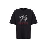 Mustang Bisiklet Yaka Baskılı T-Shirt, S, 5003335511, Siyah, Erkek