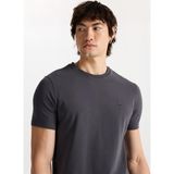 Mustang Bisiklet Yaka Düz Antrasit Erkek T-Shirt M4WM-TST-1987
