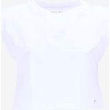 Mustang Bisiklet Yaka Düz Beyaz Kadın T-Shirt M5SL-TST1170