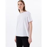 Mustang Bisiklet Yaka Düz Beyaz Kadın T-Shirt M5SL-TST1858