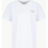 Mustang Bisiklet Yaka Düz Ekru Kadın T-Shirt M6SL-TST1232