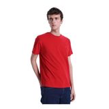 Mustang Bisiklet Yaka Düz T-Shirt, S, 5003335503, Kırmızı, Erkek