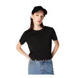 Mustang Bisiklet Yaka Nakışlı T-Shirt, S, 5003171691, Siyah, Kadın