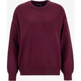 Mustang Bisiklet Yaka Relaxed Düz Örgü Desenli Bordo Kazak Kadın M5WL-KZK1095 - XL