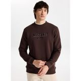Mustang Bisiklet Yaka Sweatshırt, 2XL, 5003277358, Kahve, erkek