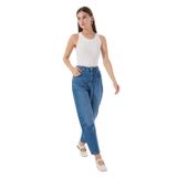 Mustang Charlotte Tapered Mom Fit Denim Pantolon, 29/27, 5003232387, Mavi, Kadın