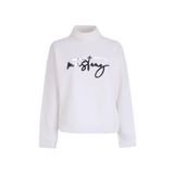 Mustang Dik Yaka Baskılı Sweatshirt, L, 5003166845, Ekru, kadın