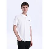 Mustang Düz Beyaz Erkek Polo T-Shirt M6SM-TST1579 - 2XL