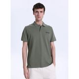 Mustang Düz Koyu Haki Erkek Polo T-Shirt M6SM-TST1579 - 2XL