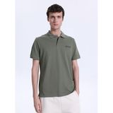Mustang Düz Koyu Haki Polo T-Shirt, S, 5003335445, Koyu Haki, Erkek