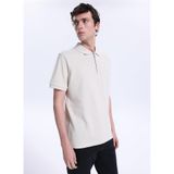 Mustang Düz Polo T-Shirt M6Sm-Tst1580, S, 5003335448, Bej, Erkek
