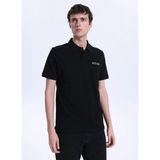 Mustang Düz Siyah Erkek Polo T-Shirt M6SM-TST1579 - 2XL