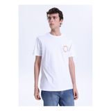 Mustang Ekru Erkek Relaxed Baskılı T-Shirt M6SM-TST1589