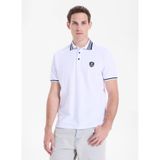 Mustang Erkek Polo Yaka T-shirt 5003232954, Beyaz, M
