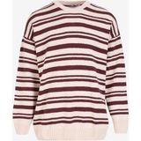 Mustang Kahve - Bej Erkek Bisiklet Loose Fit Çizgili Kazak M4WM-KZK-1622 - XL