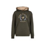 Mustang Kapüşon Loose Fit Baskılı Sweatshirt, XL, 5003168819, Haki, erkek