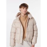 Mustang Kapüşonlu Crop Kapitone Puffer Mont, S, 5003166983, Ekru, Kadın
