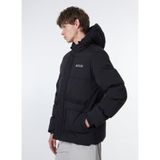MUSTANG Kapüşonlu Kapitone Puffer Mont, 2XL, Kapüşonlu Kapitone Puffer Mont, Siyah, Erkek