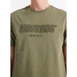Mustang Koyu Haki Erkek Relaxed Baskılı T-Shirt M5SM-TST1288