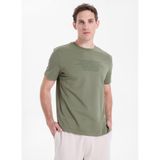 Mustang Koyu Haki Relaxed Baskılı T-Shirt, M, 5003335491, Koyu Haki, Erkek