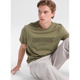Mustang Koyu Haki Relaxed Baskılı T-Shirt, M, 5003335501, Koyu Haki, Erkek
