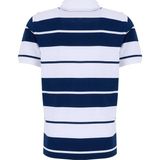 Mustang Lacivert - Beyaz Erkek Relaxed Çizgili Polo T-Shirt M6SM-TST1602