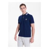 Mustang Lacivert Erkek Relaxed Nakışlı Polo T-Shirt M5SM-TST1356