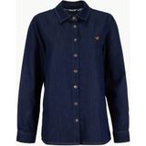 Mustang Lacivert Kadın Normal Fit Yıkamalı Denim Gömlek M6SL-GML1116 - XL