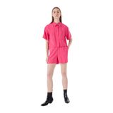 Mustang Lastikli Nakışlı Şort, XS, 5003233906, Pembe, Kadın