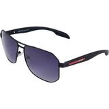 Mustang MU2220 Metal Güneş Gözlüğü 62 mm Erkekler İçin Siyah Çerçeve Füme Cam Organik Filtre 62*14*140