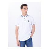 Mustang Nakışlı Beyaz Erkek Polo T-Shirt M5SM-TST1356
