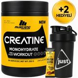Mustang Nutrition Creatine Monohydrate Kreatin 252 Gr 84 Servis + Shaker + Protein Kahve - Aromasız