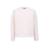 Mustang Örgü Desenli Sweatshirt, L, 5003166846, Ekru, Kadın