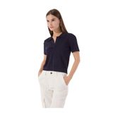 Mustang Polo Yaka Nakışlı Kazak, M, 5003230281, Lacivert, Kadın