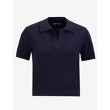 Mustang Polo Yaka Normal Nakışlı Lacivert Kazak Kadın M5SL-KZK1909 - XL