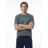 Mustang Relaxed Baskılı T-Shirt M6SM-TST1597, 2XL, 5003335447, Antrasit, Erkek