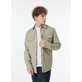 Mustang Relaxed Bej Erkek Denim Gömlek M4WM-GML-1824 - XL