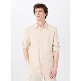 Mustang Relaxed Bej Nakışlı Erkek Gömlek M5SM-GML1059 - XL