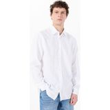 Mustang Relaxed Beyaz Nakışlı Erkek Gömlek M5SM-GML1059 - 2XL
