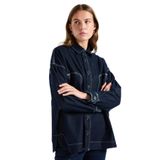 Mustang Relaxed Fit Denim Gömlek, M, 5003277344, Lacivert, Kadın