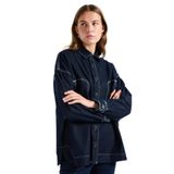Mustang Relaxed Fit Denim Gömlek, S, 5003277344, Lacivert, Kadın